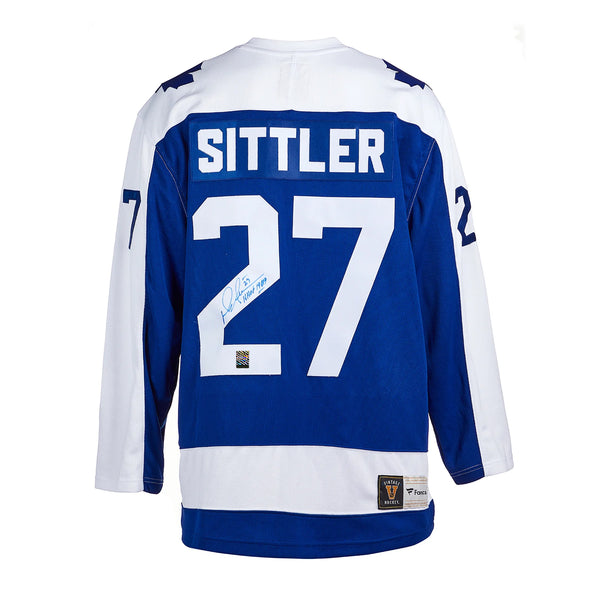 Darryl Sittler Signed Maple Leafs Captain Jersey Inscribed HHOF