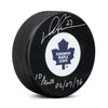 Darryl Sittler Signed Toronto Maple Leafs Puck with 10 Point Night Note