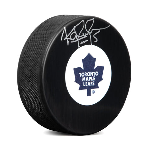 Frederik Andersen a signé la rondelle des Maple Leafs de Toronto