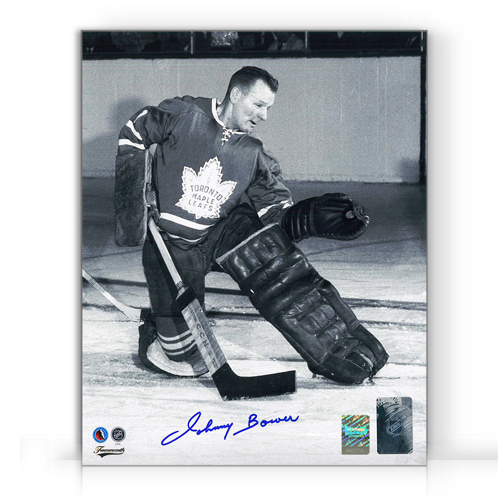 Toronto Maple Leafs Signed Johnny Bower Jersey Retirement 8x10